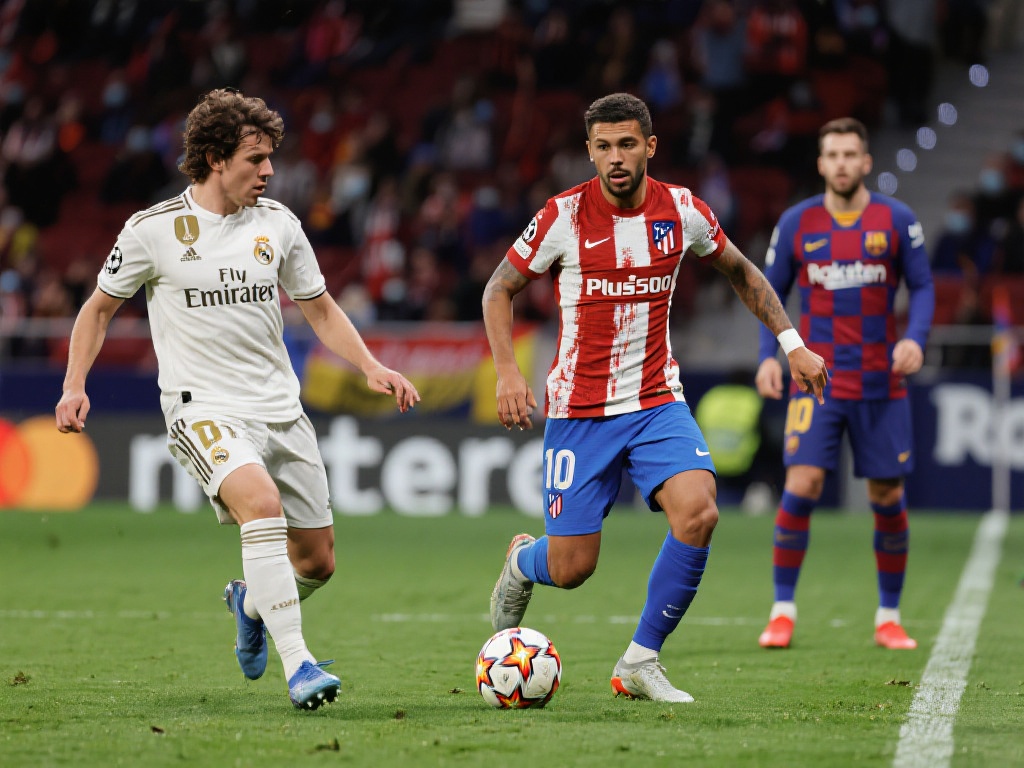 西甲争冠形势胶着!三强仅差1分,皇马巴萨齐头并进 与皇马和巴萨对比,马德里竞技的争冠路显得