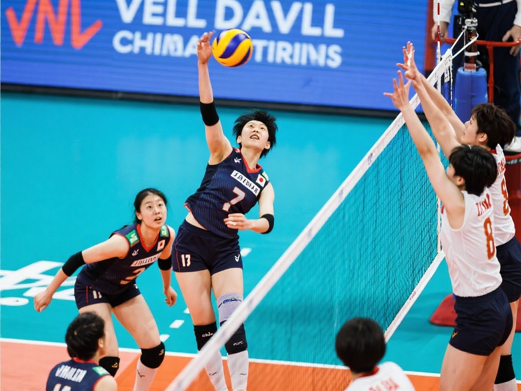 世界男排联赛揭幕战 中国队憾负日本队 在此次对决中,日本队展现出了出色的整体配